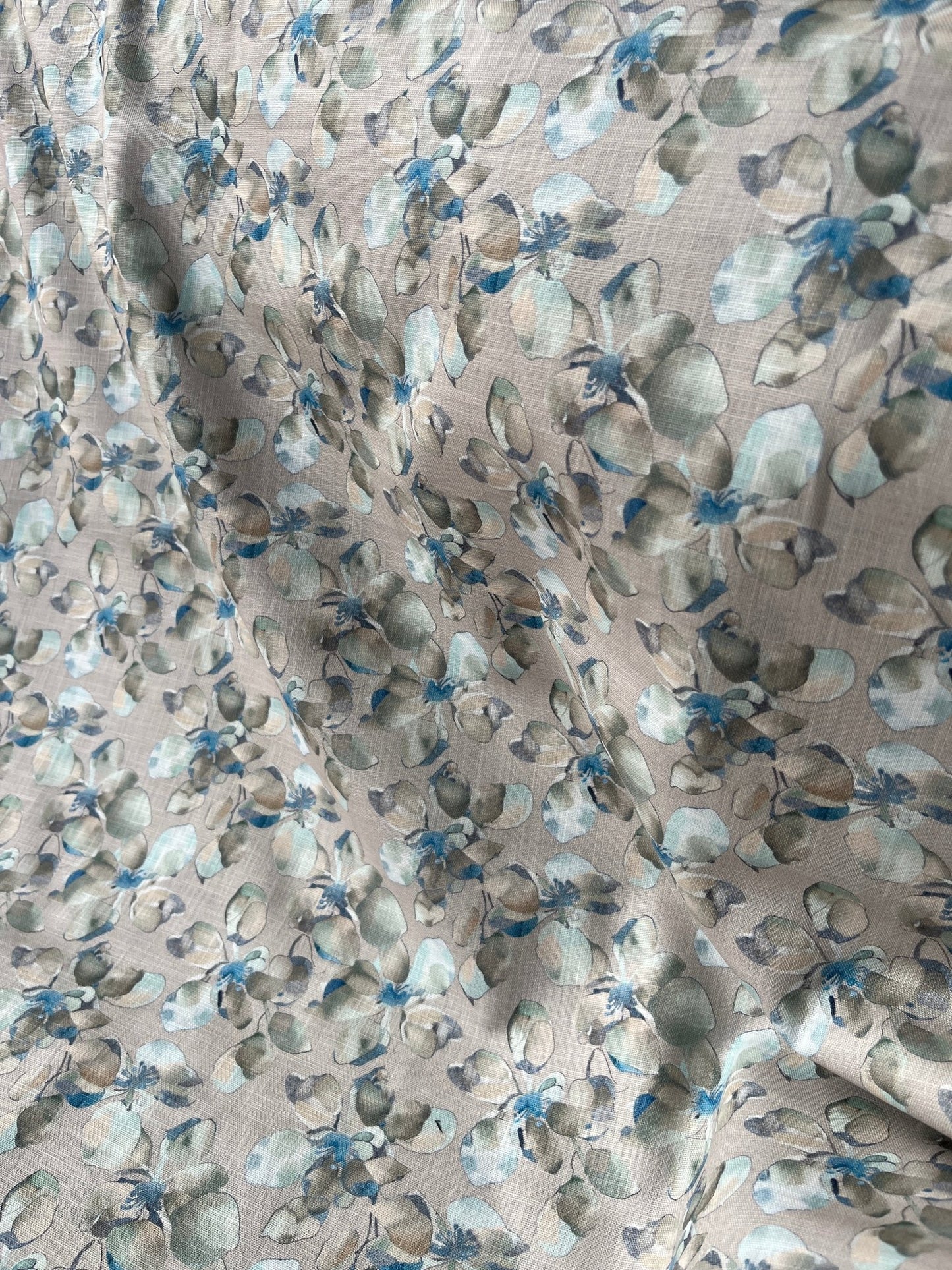 Premium Linen Cotton Floral Print Fabric in Skin Colour – 58" Wide | Perfect for Well - Stitched Shirts & Kurtas - Poshak Fabrics