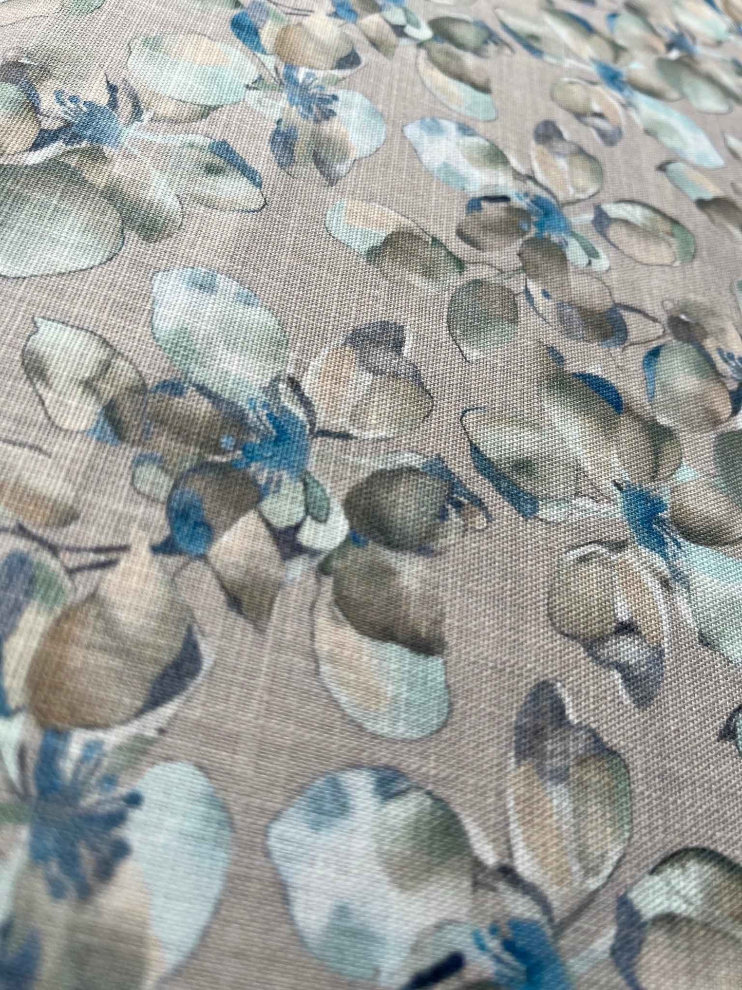 Premium Linen Cotton Floral Print Fabric in Skin Colour – 58" Wide | Perfect for Well-Stitched Shirts & Kurtas