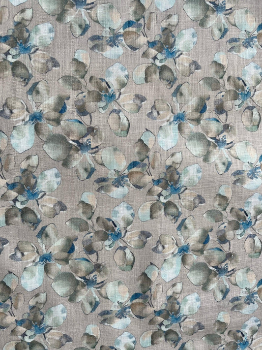 Premium Linen Cotton Floral Print Fabric in Skin Colour – 58" Wide | Perfect for Well - Stitched Shirts & Kurtas - Poshak Fabrics