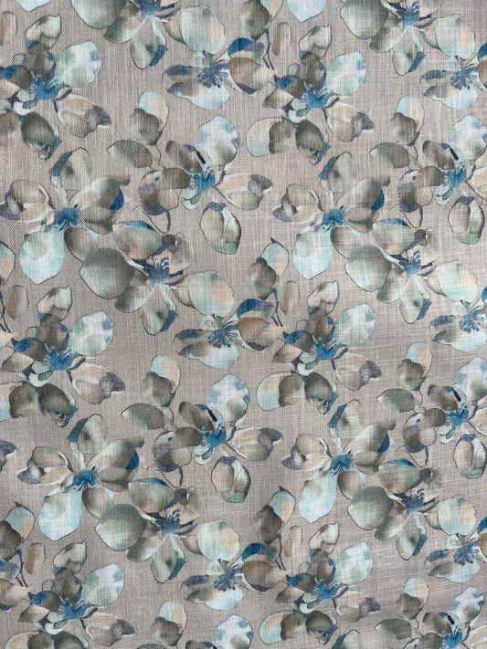 Premium Linen Cotton Floral Print Fabric in Skin Colour – 58" Wide | Perfect for Well-Stitched Shirts & Kurtas