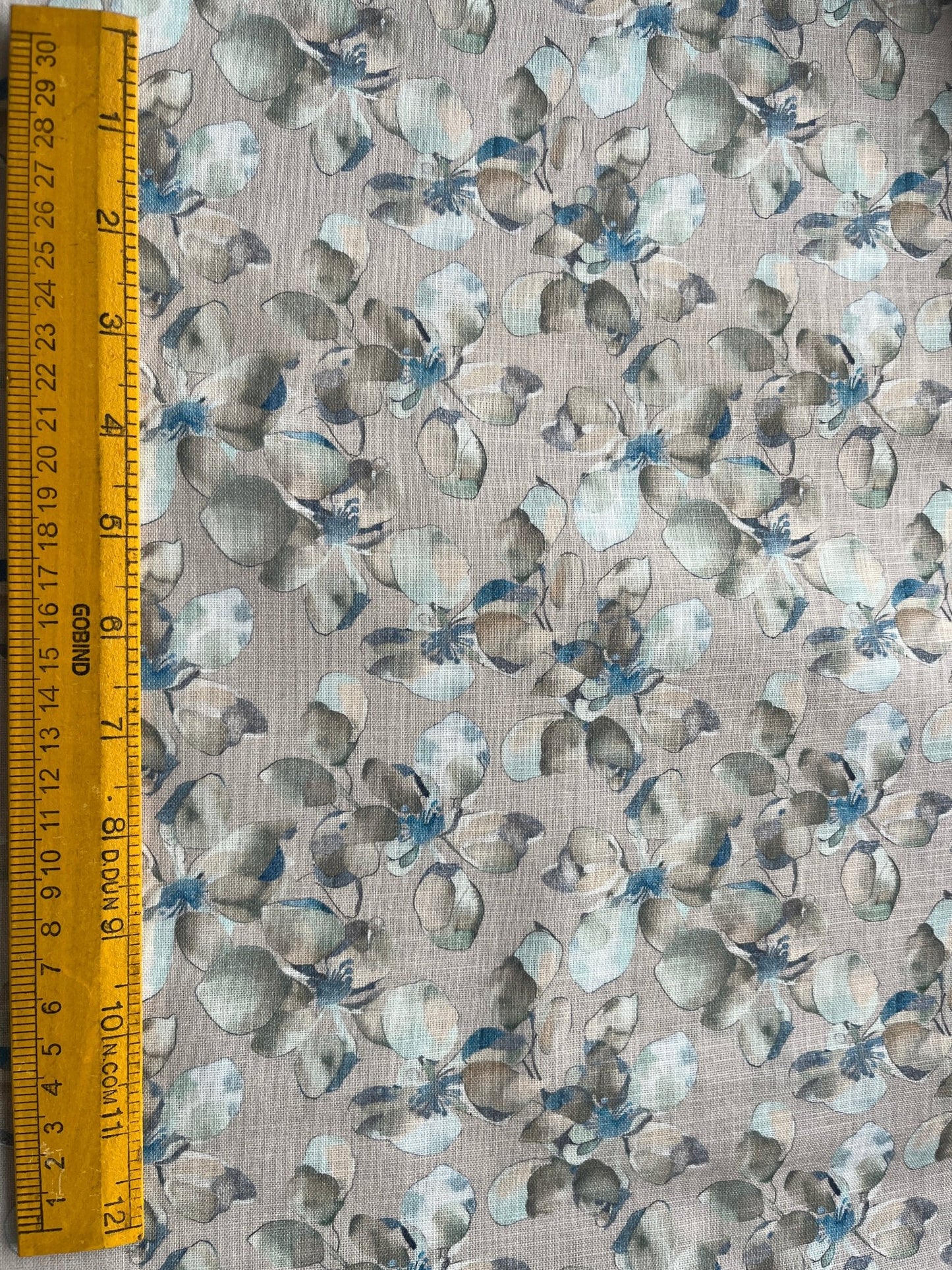 Premium Linen Cotton Floral Print Fabric in Skin Colour – 58" Wide | Perfect for Well - Stitched Shirts & Kurtas - Poshak Fabrics