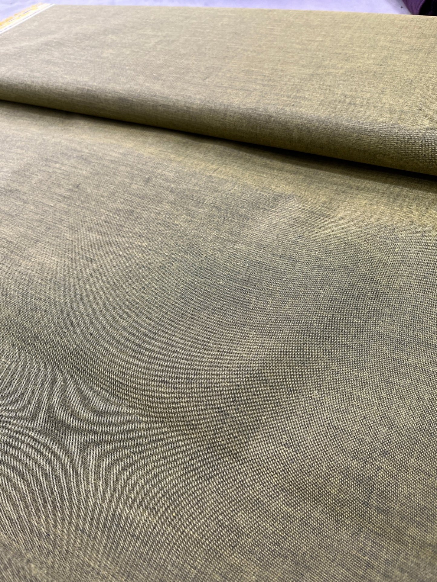 Premium Mustard Addi/Paper Cotton Textured Kurta Fabric – Ultra - Thin & Breathable, 58" Wide - Poshak Fabrics