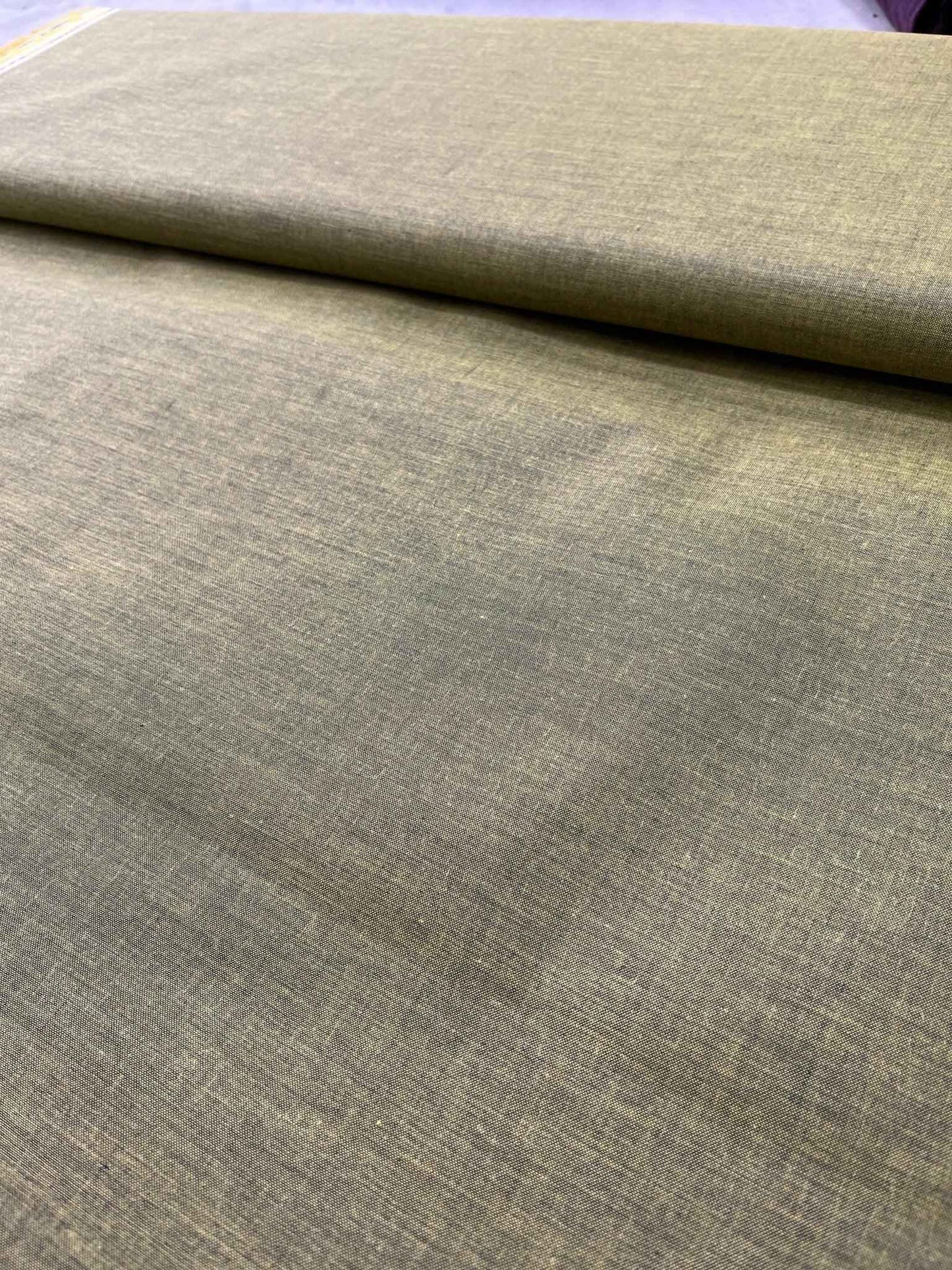 Premium Mustard Addi/Paper Cotton Textured Kurta Fabric – Ultra-Thin & Breathable, 58" Wide