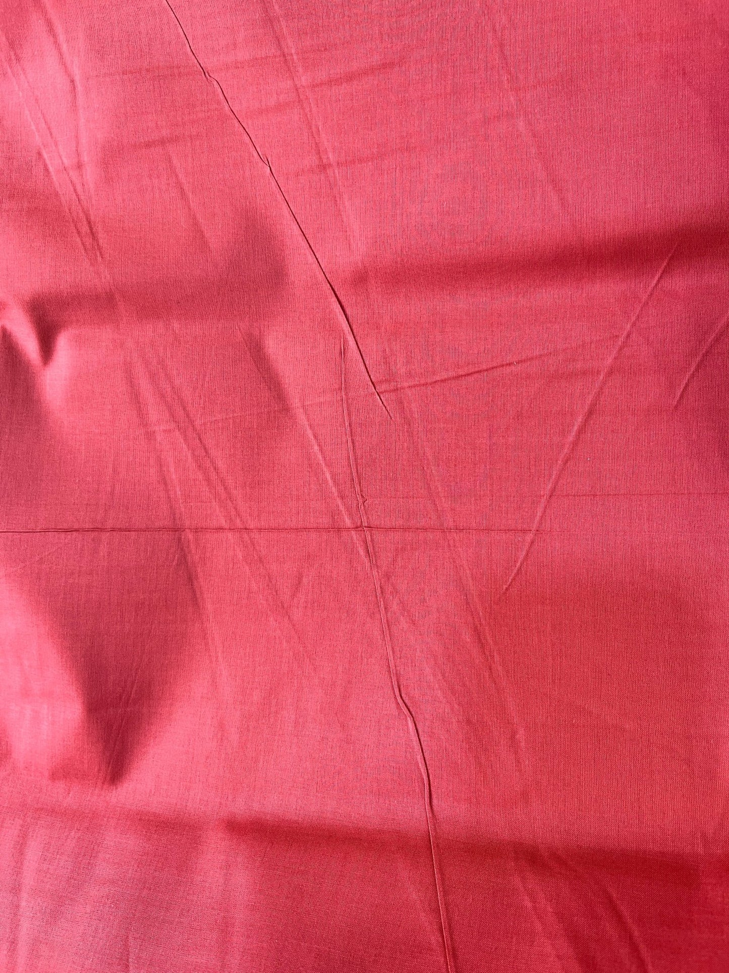 Premium Rusty Red Addi/Paper Cotton Kurta Fabric – Ultra - Thin & Breathable, 58" Wide - Poshak Fabrics