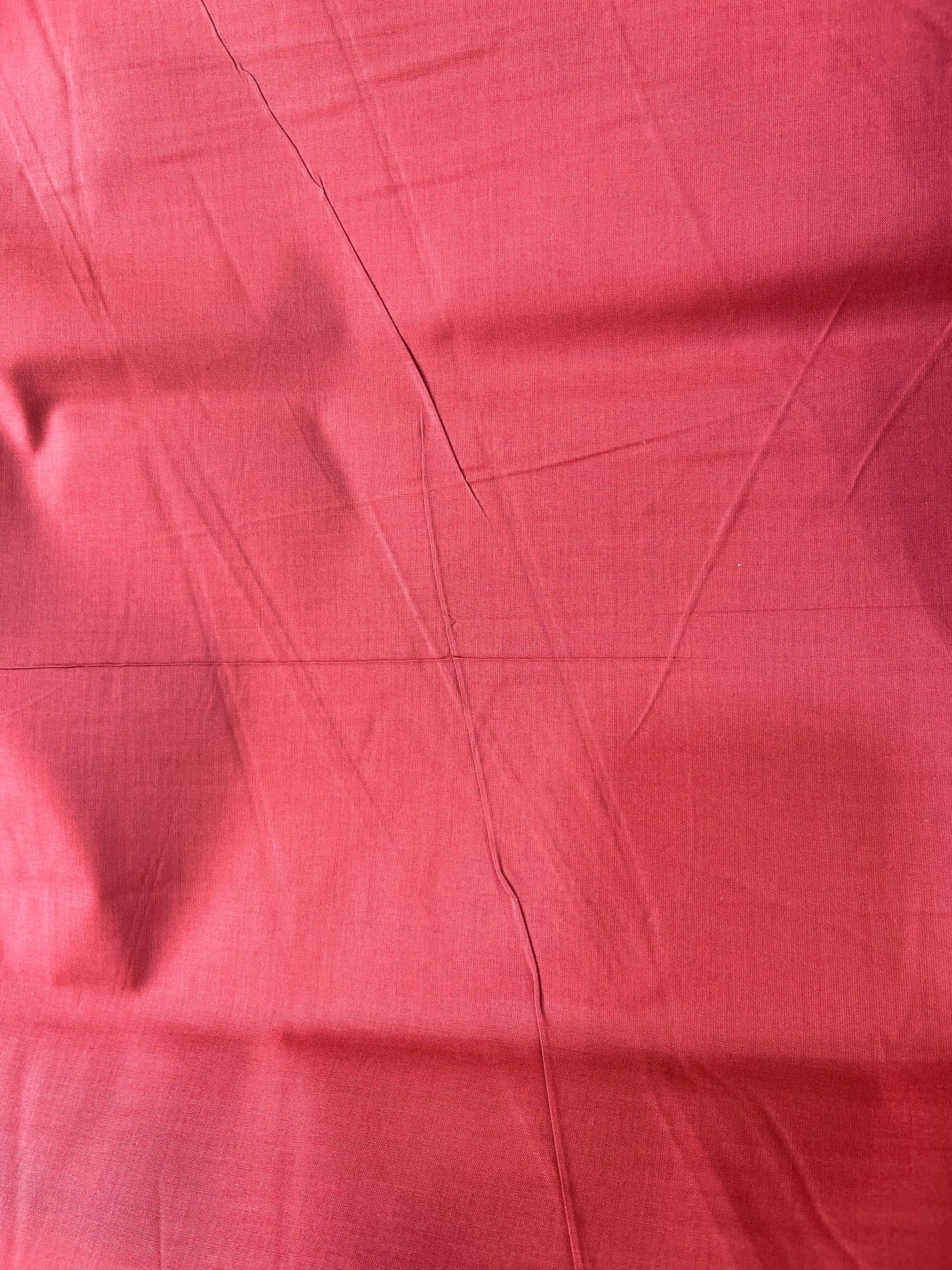 Premium Rusty Red Addi/Paper Cotton Kurta Fabric – Ultra - Thin & Breathable, 58" Wide - Poshak Fabrics