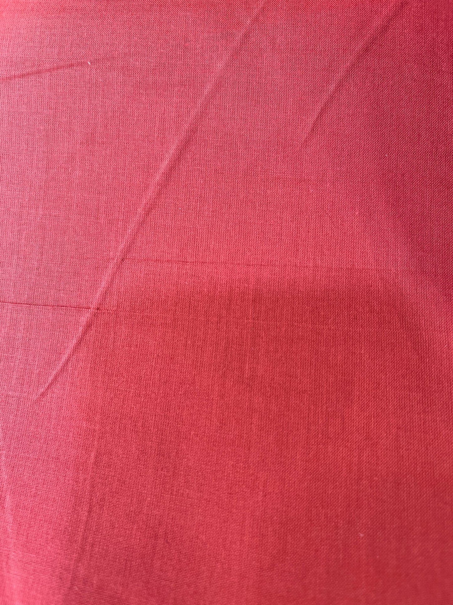 Premium Rusty Red Addi/Paper Cotton Kurta Fabric – Ultra - Thin & Breathable, 58" Wide - Poshak Fabrics