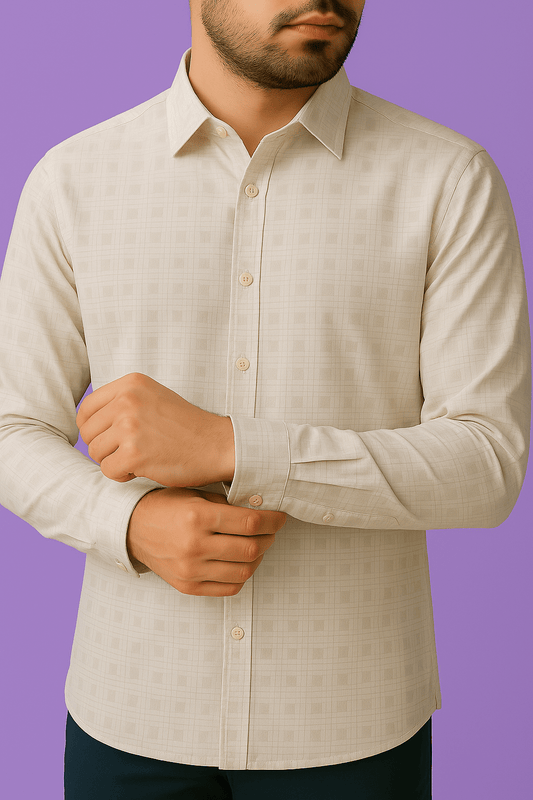 Premium Satin Cotton Print Fabric – 58" Wide, Ideal for Tailored Shirts & Kurtas - Poshak Fabrics