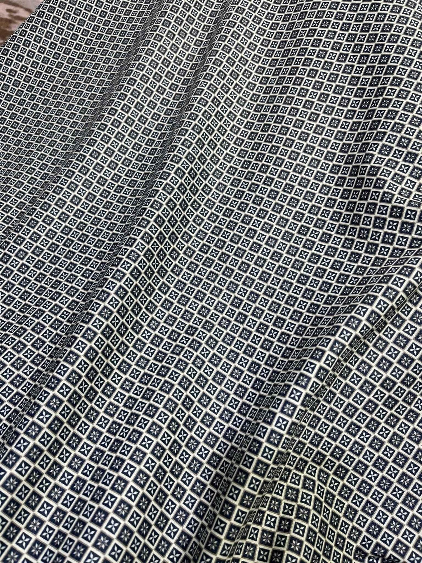 men's fabrics premium-sea-green-geometric-digital-print-mix-cotton-fabric-36-width-perfect-for-custom-shirtscotton-mix-shirting-5015450 - Poshak Fabrics
