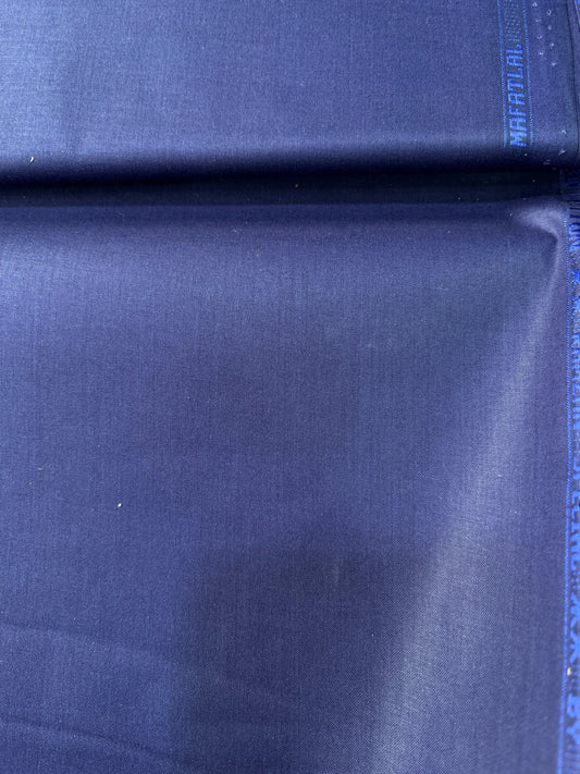 Premium Violet Blue Addi/Paper Cotton Kurta Fabric – Ultra - Thin & Breathable, 58" Wide - Poshak Fabrics