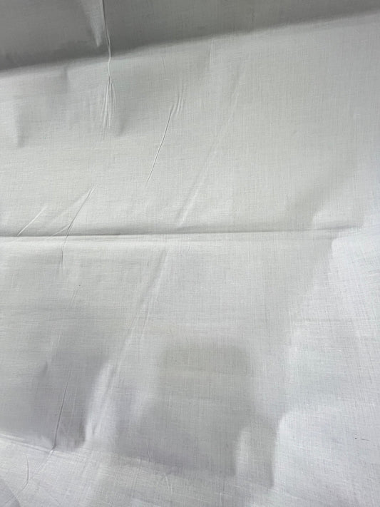 Premium White Addi/Paper Cotton Kurta Fabric – Ultra - Thin & Breathable, 58" Wide - Poshak Fabrics