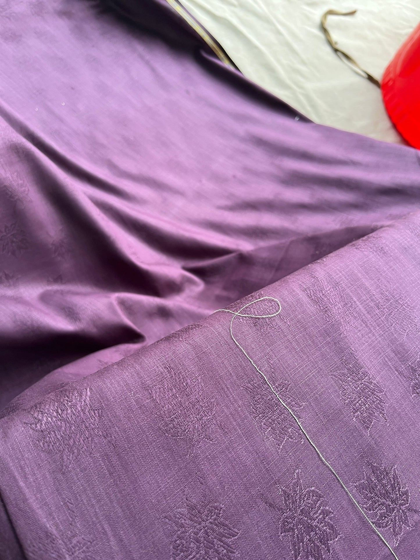 Premium Wine Jacquard Cotton Kurta Fabric – 58" Wide | Perfect for Tailored Kurta Creations - Poshak Fabrics