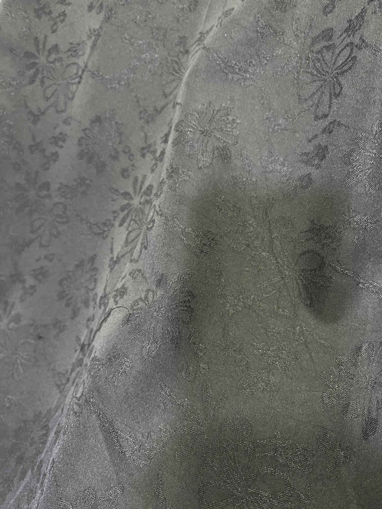 Premium Wrinkle-Free Black Jacquard Floral Fabric | 58" Wide | Ideal for Shirts & Kurtas