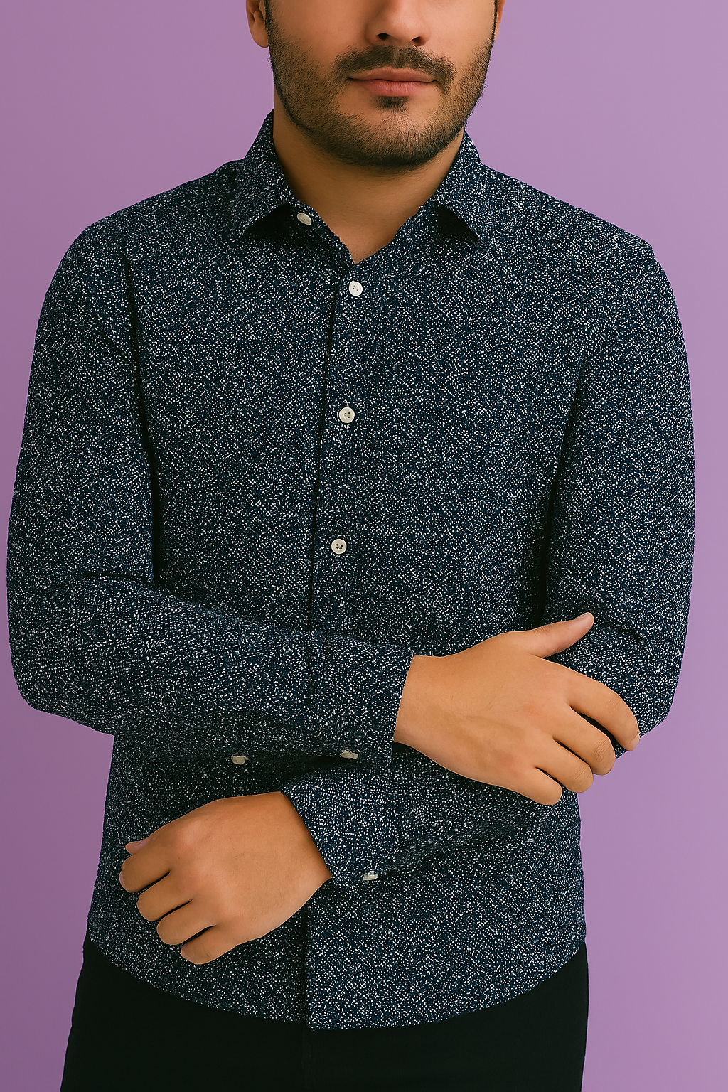 Premium Sea Green Geometric Digital Print Mix-Cotton Fabric – 36” Width, Perfect for Custom Shirts