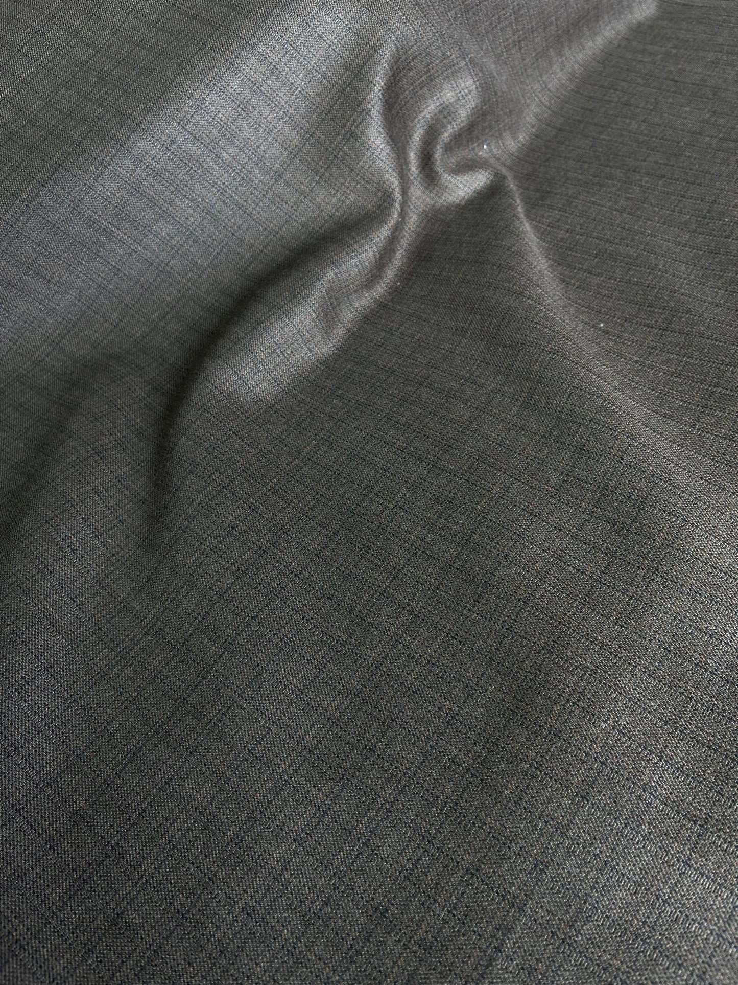 Sambodhi Brown Marino Wool Small Checked Dailywear Suiting Fabric for Trousers and Safari Suits – Semi - Thick, Breathable & Lightweight (58" Wide) - Poshak Fabrics