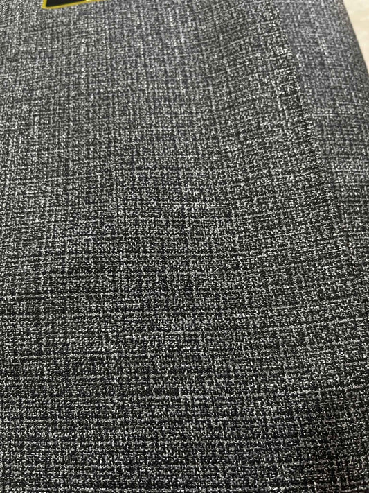 Sambodhi Cactus Dark Grey Linen Feel Checkered Suiting Fabric (58” Wide) – Premium Comfort for Trousers & Suits