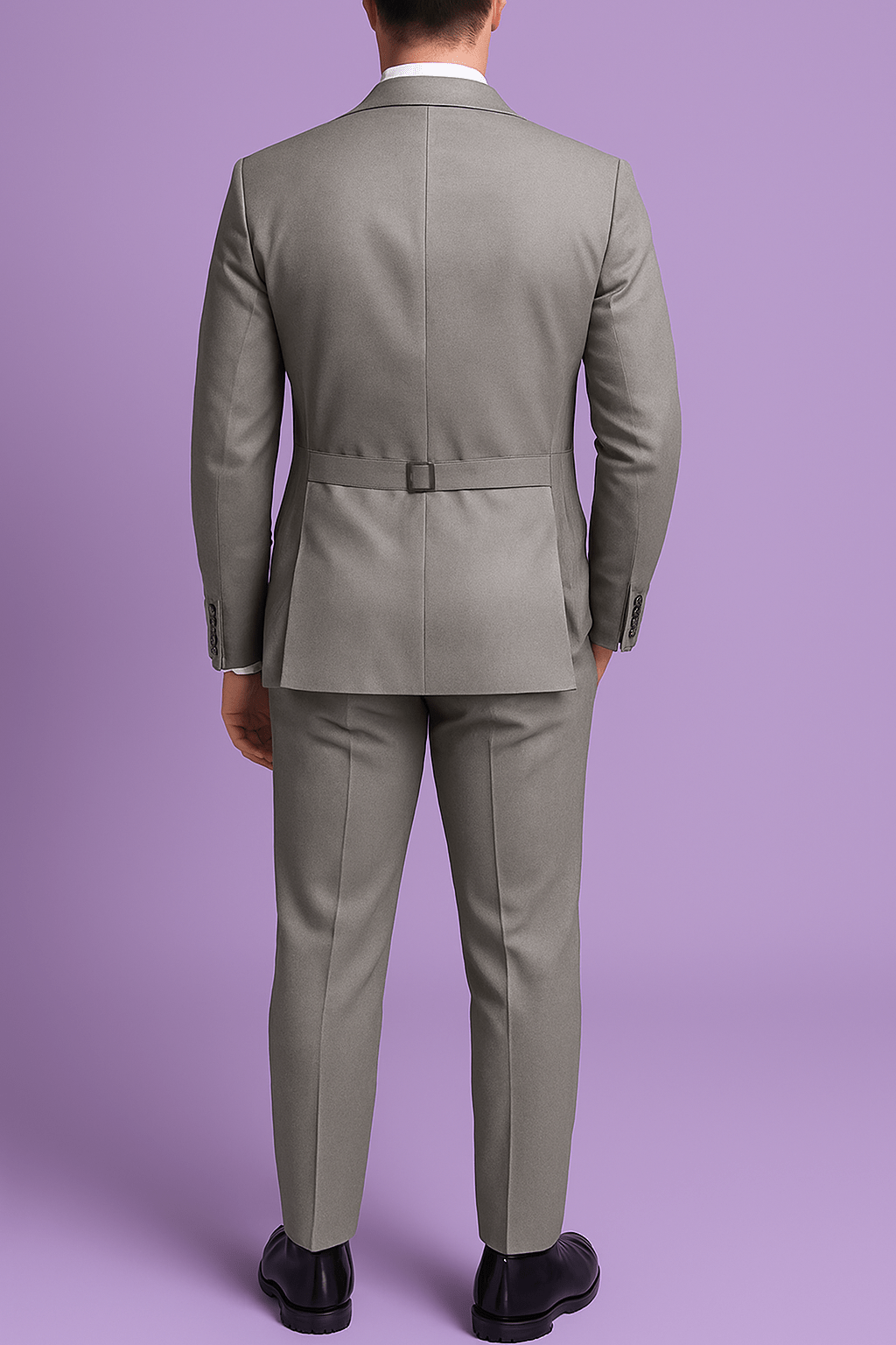 Sambodhi Orion TR Light Grey Stretchable Suiting Fabric – 58" Soft, Semi Thick & Breathable for 2 - Piece & 3 - Piece Suits - Poshak Fabrics