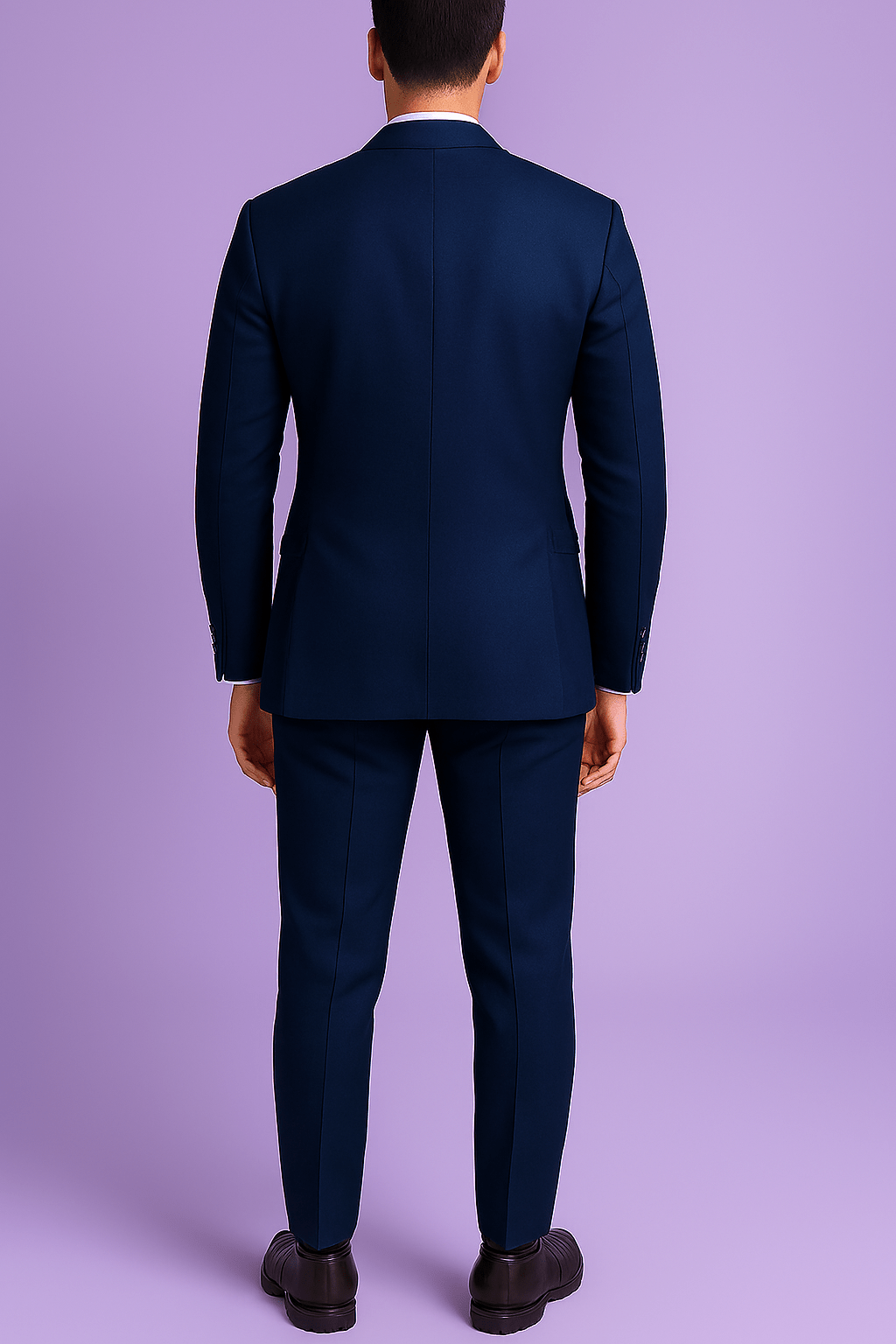 Sambodhi Orion TR Navy Blue Stretchable Suiting Fabric – 58" Soft, Semi Thick & Breathable for 2 - Piece & 3 - Piece Suits (Copy) - Poshak Fabrics