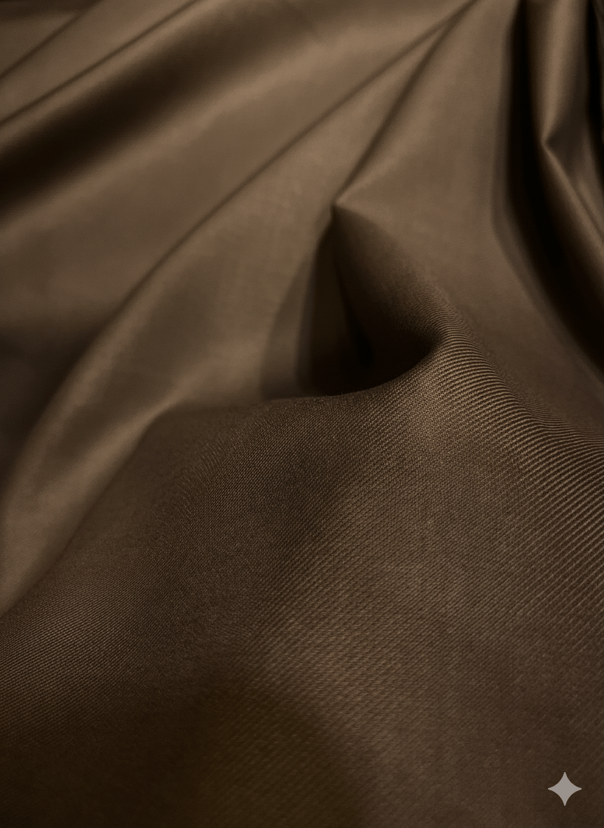 Sambodhi Orion TR Stretchable Premium Medium Brown Trouser Fabric – 58" Soft, Breathable & Durable for Perfectly Tailored Trousers - Poshak Fabrics