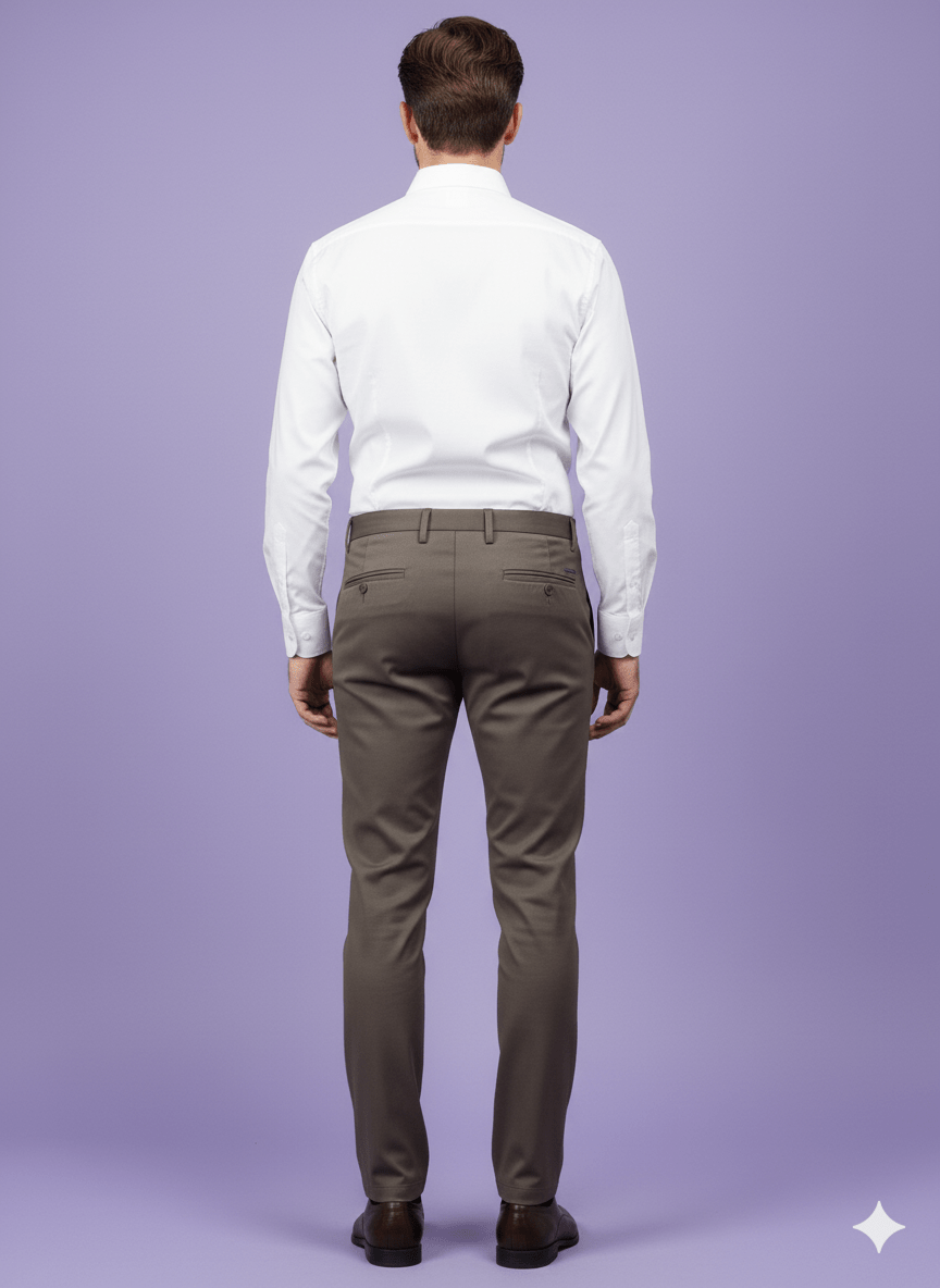 Sambodhi Orion TR Stretchable Premium Medium Brown Trouser Fabric – 58" Soft, Breathable & Durable for Perfectly Tailored Trousers - Poshak Fabrics
