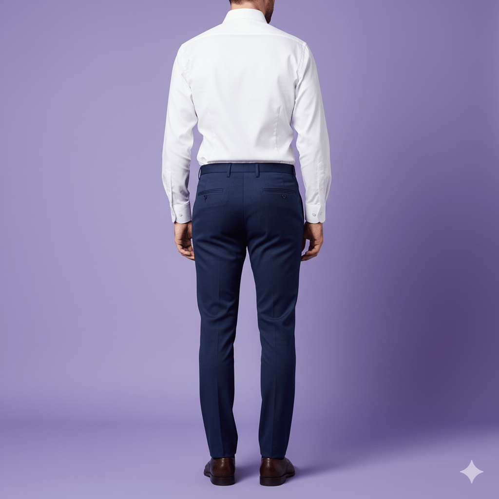 Sambodhi Orion TR Stretchable Premium Midnight Blue Trouser Fabric – 58" Soft, Breathable & Durable for Perfectly Tailored Trousers - Poshak Fabrics