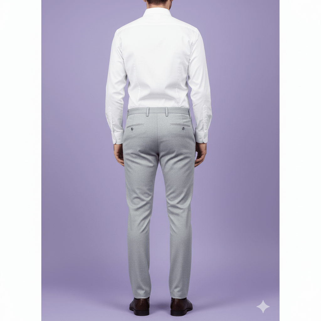 Sambodhi Orion TR Stretchable Premium Pale Blue - Grey Trouser Fabric – 58" Soft, Breathable & Durable for Perfectly Tailored Trousers (Copy) - Poshak Fabrics