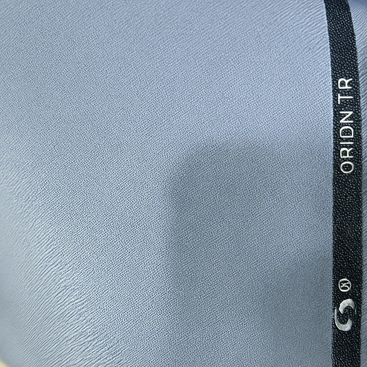 Sambodhi Orion TR Stretchable Premium Pale Blue - Grey Trouser Fabric – 58" Soft, Breathable & Durable for Perfectly Tailored Trousers (Copy) - Poshak Fabrics