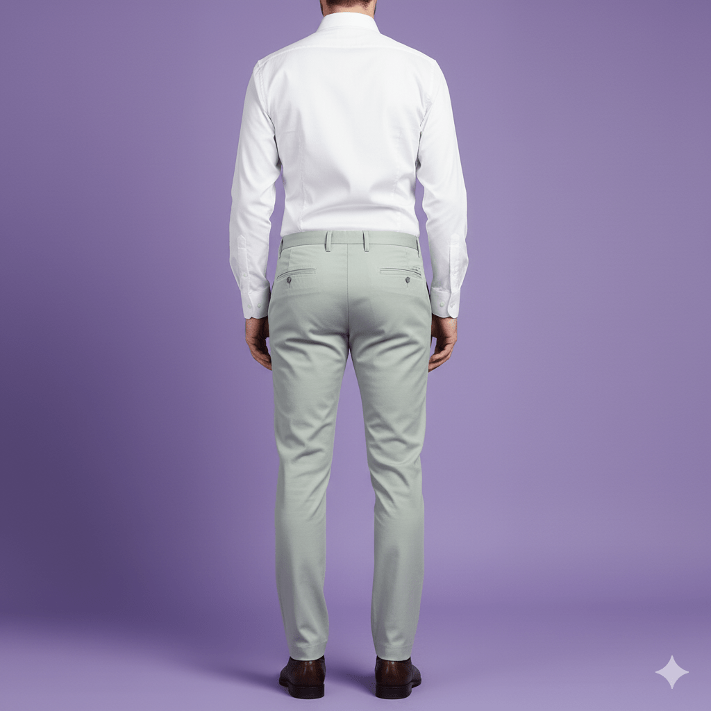 Sambodhi Orion TR Stretchable Premium Pale Sage - Grey Trouser Fabric – 58" Soft, Breathable & Durable for Perfectly Tailored Trousers - Poshak Fabrics