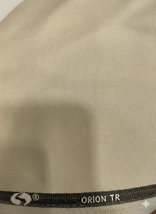 Sambodhi Orion TR Stretchable Premium Warm Beige Trouser Fabric – 58" Soft, Breathable & Durable for Perfectly Tailored Trousers - Poshak Fabrics