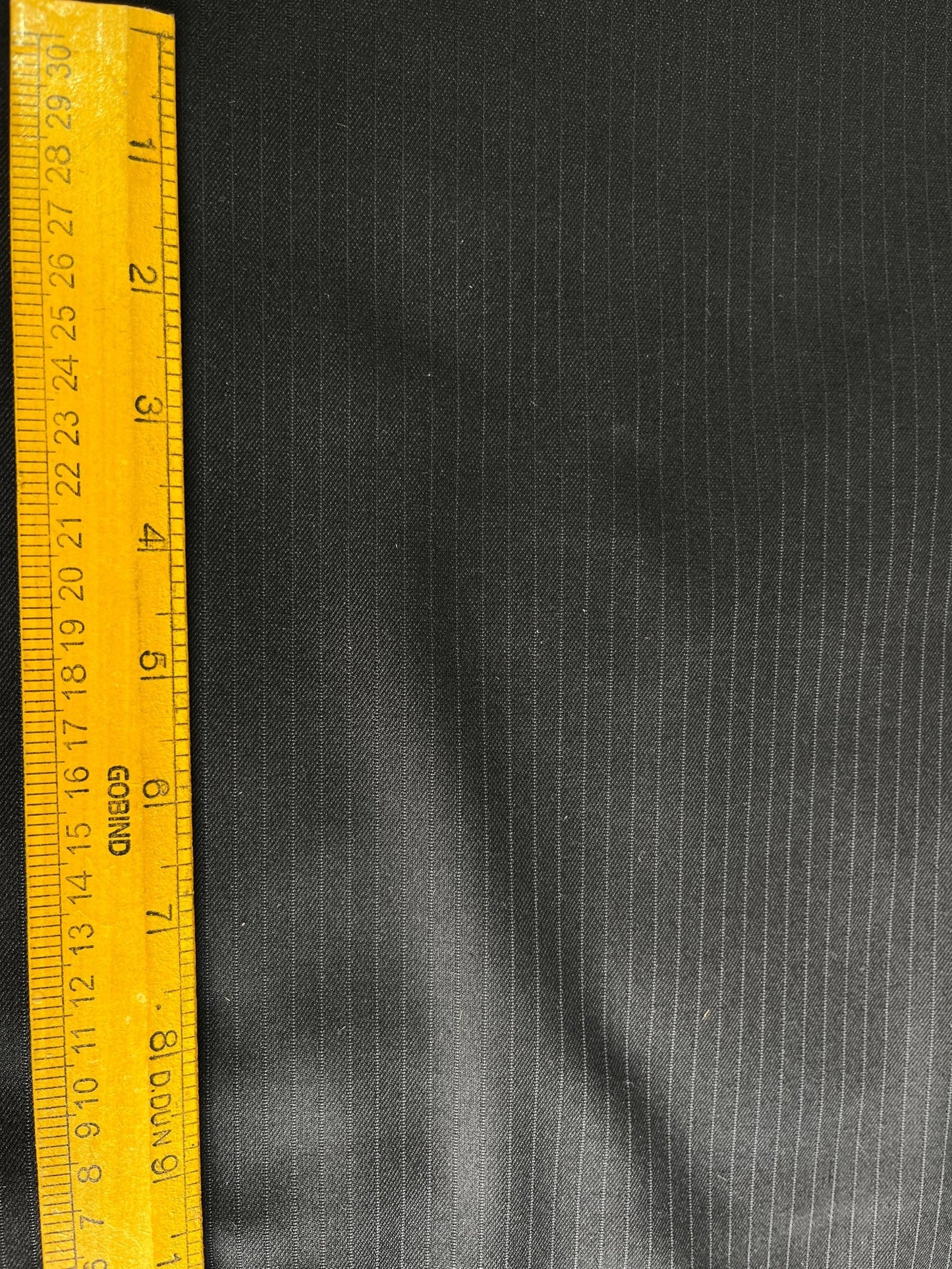 Sambodhi Premium Striped Black Suiting Fabric – Lightweight, Stretchable & Ultra - Soft (58" Wide) - Poshak Fabrics