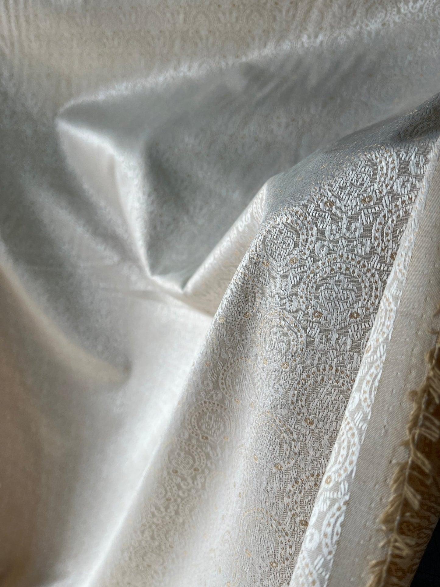Shiny Synthetic - Mix Partywear Fabric – 36" Width – Available in Sky Blue, Pink, Peach, Light Green & Beige - Poshak Fabrics