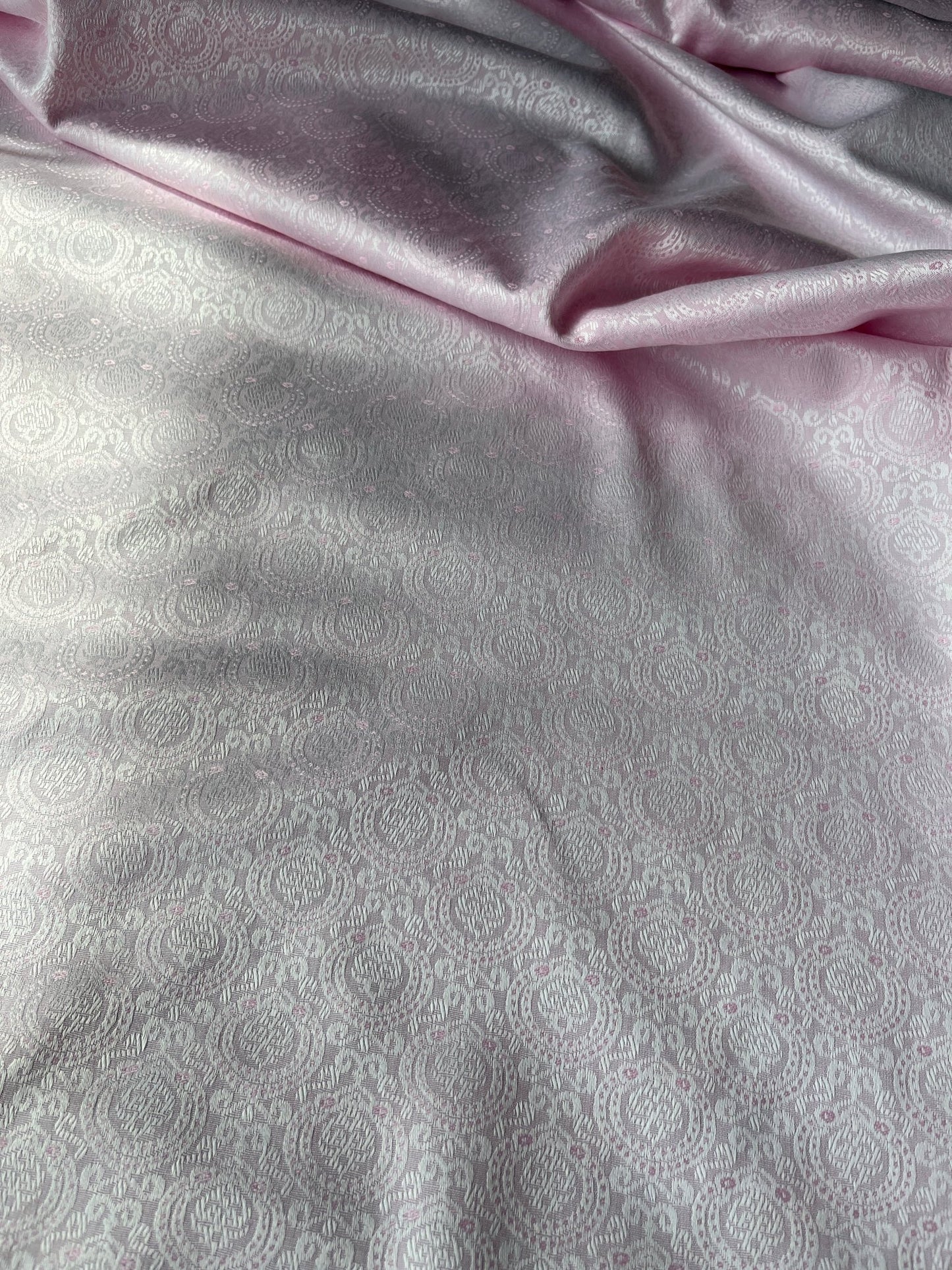 Shiny Synthetic - Mix Partywear Fabric – 36" Width – Available in Sky Blue, Pink, Peach, Light Green & Beige - Poshak Fabrics