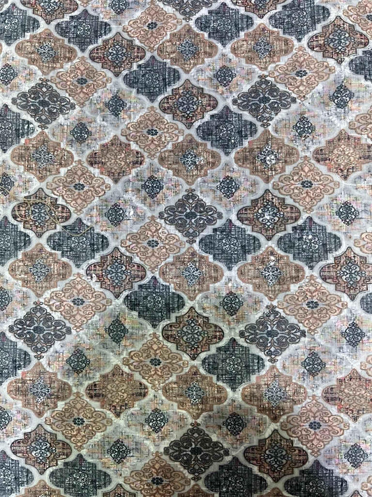 men's fabrics taupe-grey-multicolour-sequins-premium-cotton-chikan-fabric-58-wide-buttery-soft-breathable-tailored-for-kurta-perfectionsequins-fabrics-1407334 - Poshak Fabrics