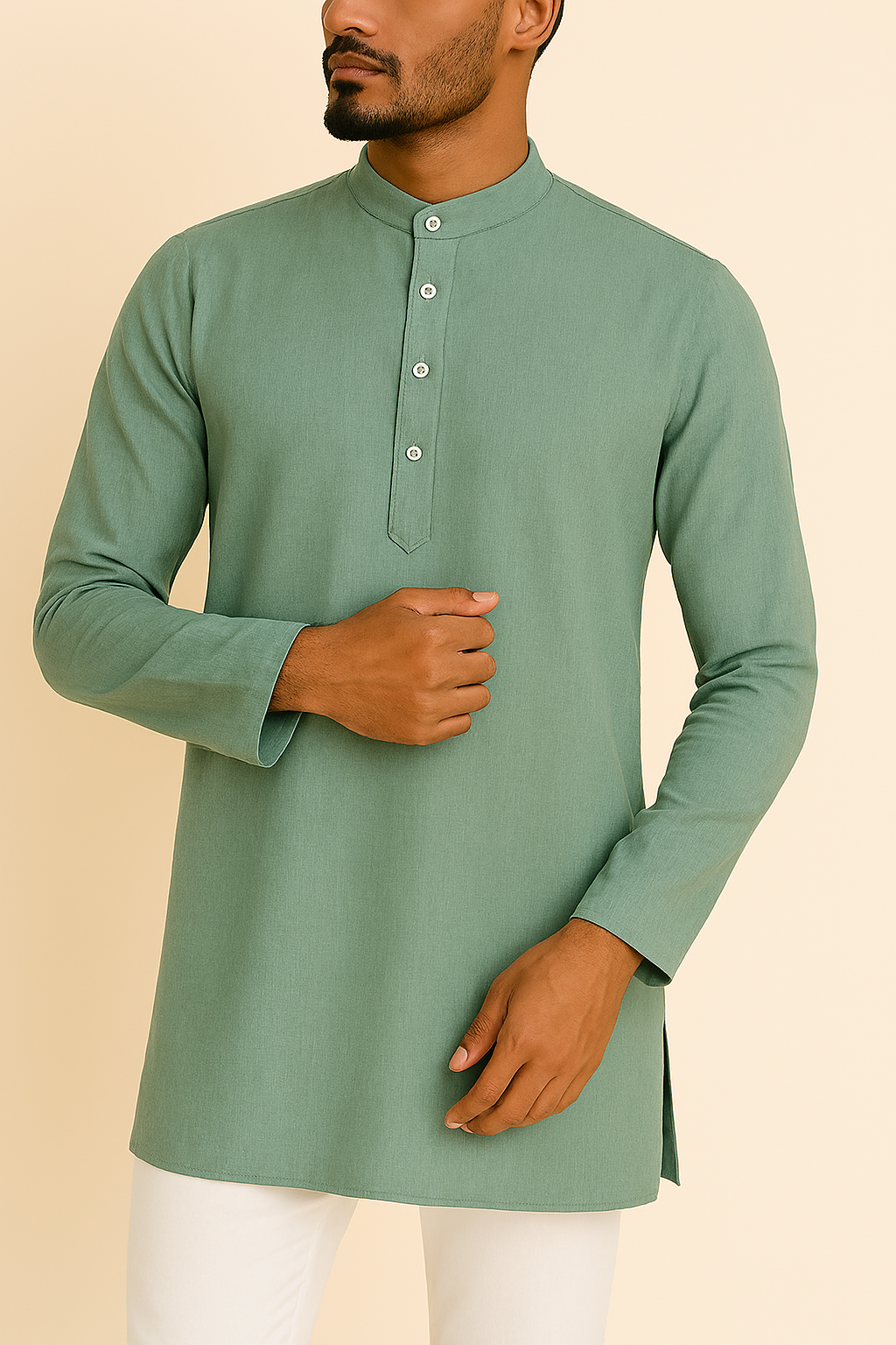 Premium Teal Green Addi/Paper Cotton Kurta Fabric – Ultra-Thin & Breathable, 58" Wide