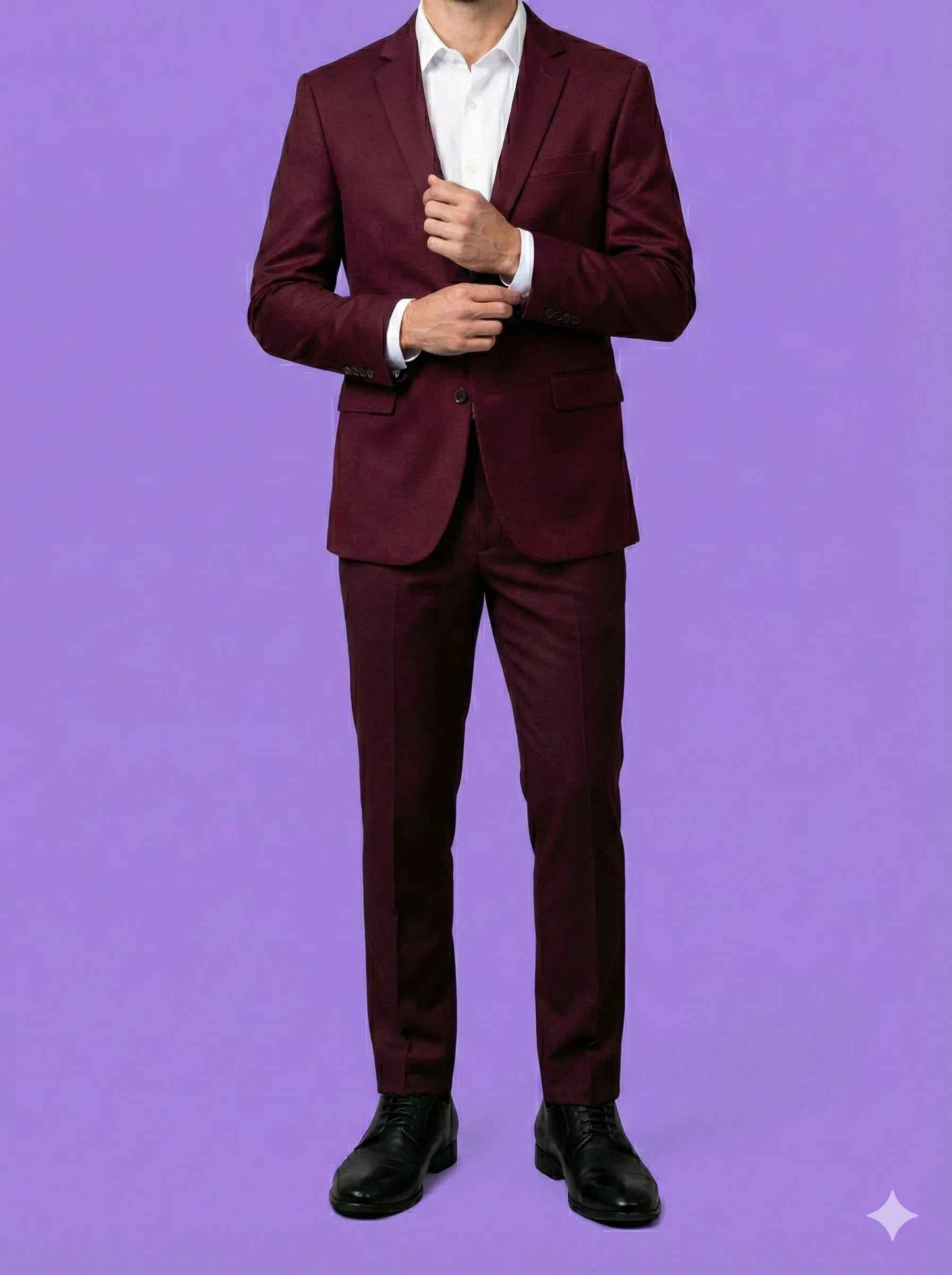 Sambodhi Raja Sahab Premium Maroon Suiting Fabric – Luxury Soft, Lustrous Feel for Impeccably Tailored Formalwear