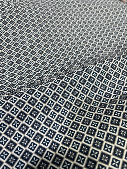 Premium Mix-Cotton Sea Green Geometric Digital Print Fabric – 36” Width for Tailored Kurtas