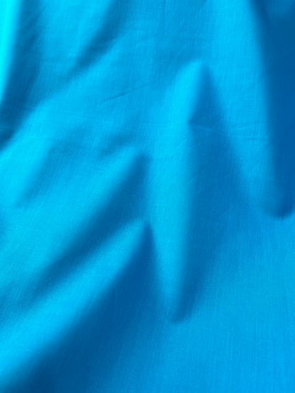 Premium Dark Firozi Blue Addi/Paper Cotton Kurta Fabric – Ultra-Thin & Breathable, 58" Wide