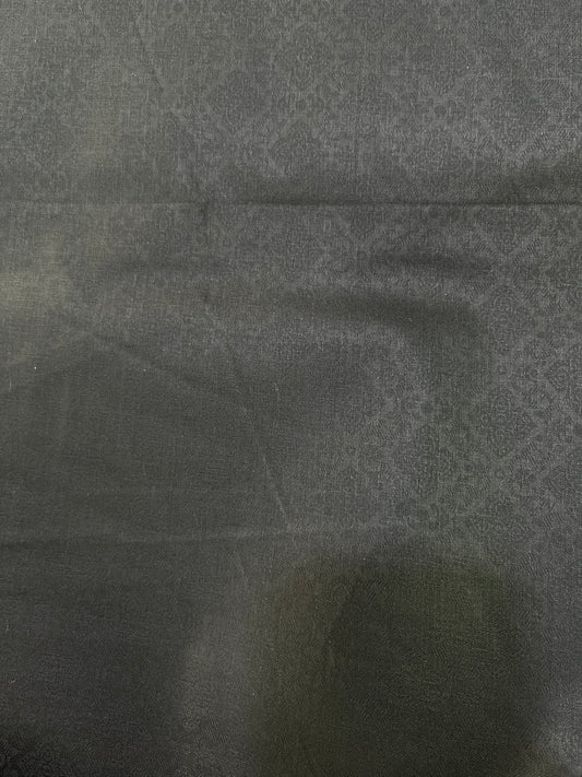 Premium Black Addi/Paper Cotton Geometric Jacquard Kurta Fabric – 58" Wide, Superior Stitching Quality