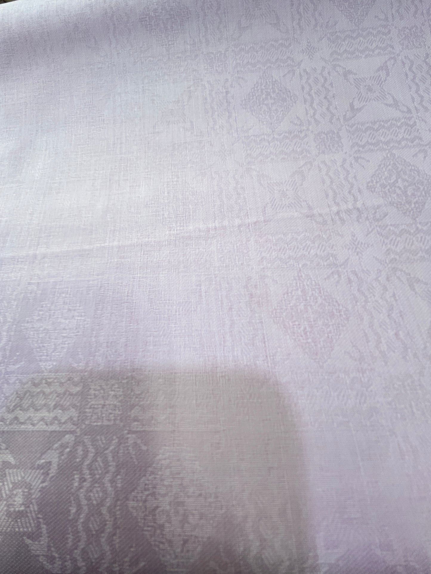 Premium Light Pink Geometric Jacquard Addi/Paper Cotton Kurta Fabric – Ultra-Thin & Breathable, 58" Wide