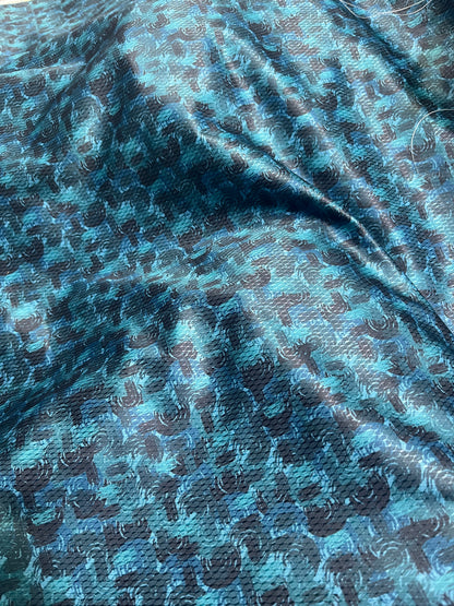 Premium Sea Green Abstract Mix-Cotton Dobby Print Kurta Fabric – 36” Width for Tailored Perfection