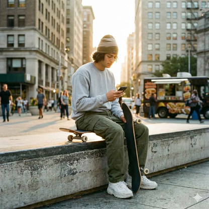 Plains - SPRY by Poshak Men’s Grey Melange Heavyweight Sweatshirt – 450 GSM DTF-Ready Everyday Essential