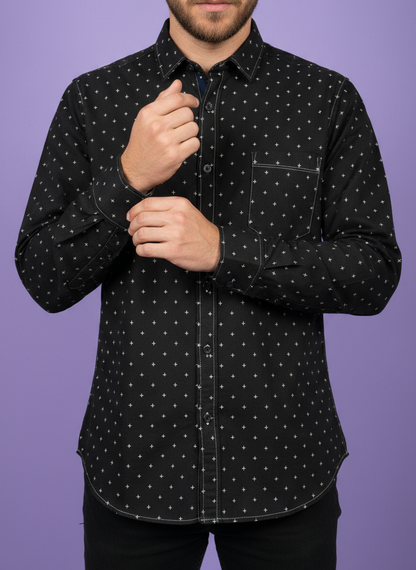 Premium Mohan Lusture Venture Printed Shirting Fabric – 36” (Purple, Pink, Sky Blue, Black, Maroon)