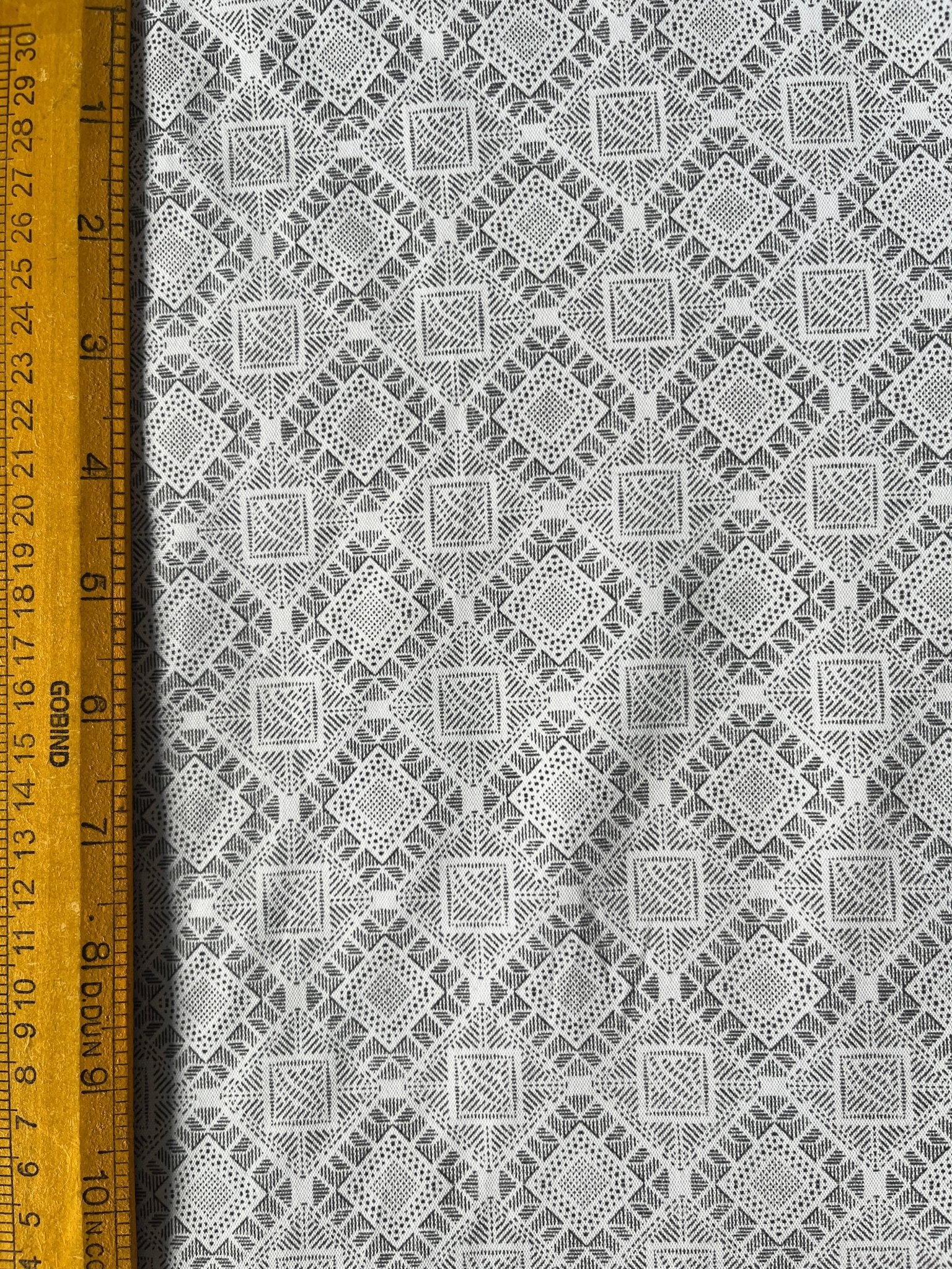 36" Cotton Blend Geometric Fabric – Perfect for Shirting & Kurtas - Poshak Fabrics