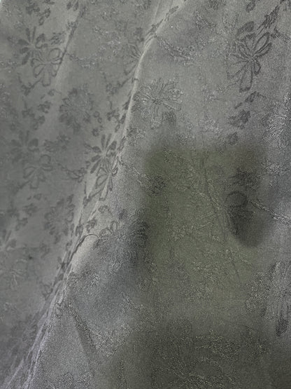 Premium Wrinkle-Free Black Jacquard Floral Fabric | 58" Wide | Ideal for Shirts & Kurtas