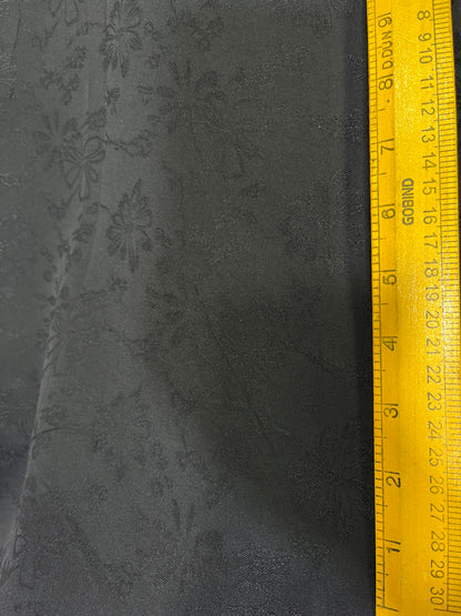 Premium Wrinkle-Free Black Jacquard Floral Fabric | 58" Wide | Ideal for Shirts & Kurtas