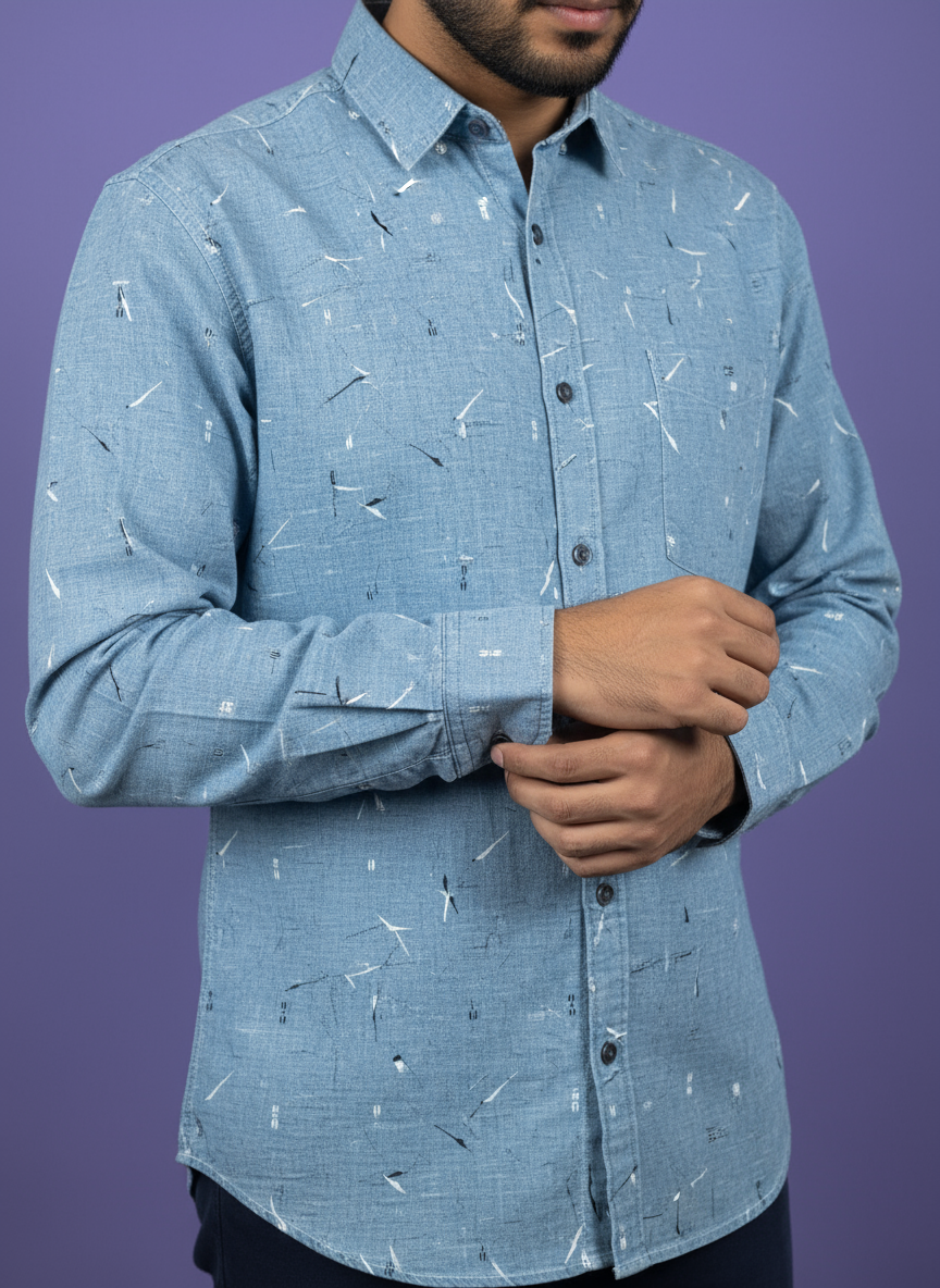 Premium Mohan Lusture Venture Printed Shirting Fabric – 36” (Purple, Pink, Sky Blue, Black, Maroon)