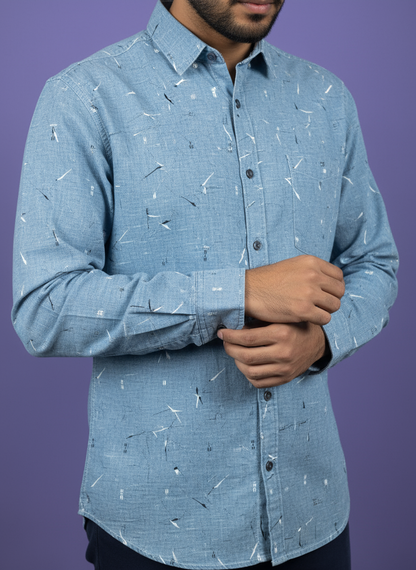 Premium Mohan Lusture Venture Printed Shirting Fabric – 36” (Purple, Pink, Sky Blue, Black, Maroon)