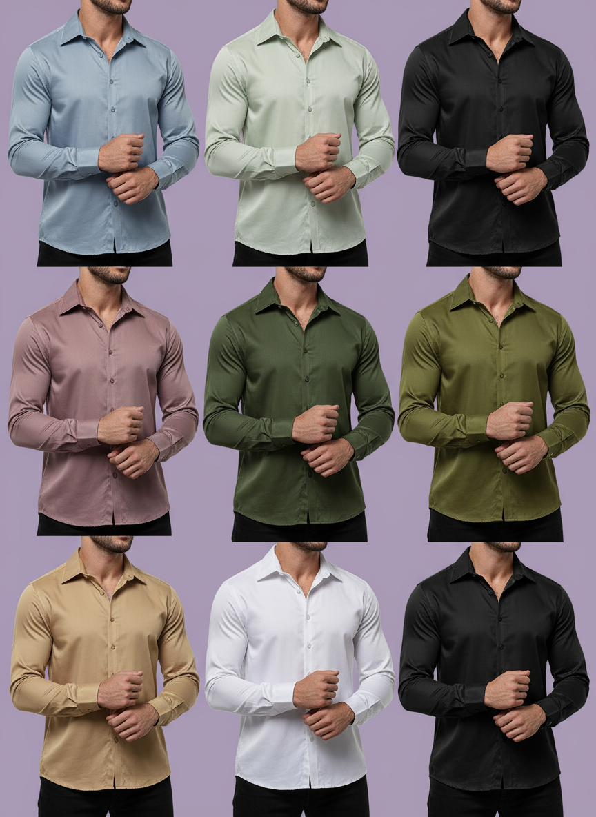 Wrinkle-Free Super Silky Premium Fabric – Thin, Elegant & Versatile (For Shirts & Kurtas) – Available in Stunning Designer Colors