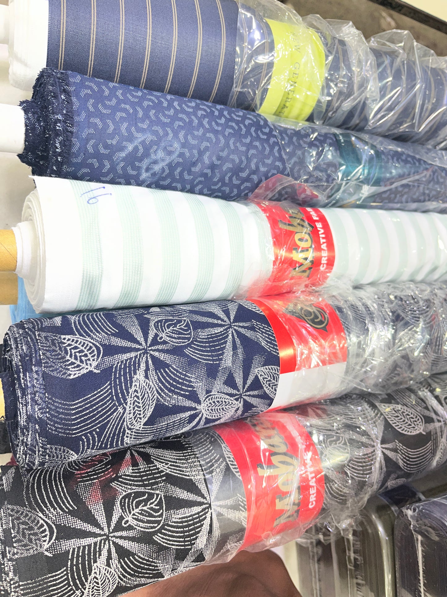 Mohan Premium Lusture Venture Cotton Mix Printed Shirting Fabric – Navy Patterns Collection (36" Width)