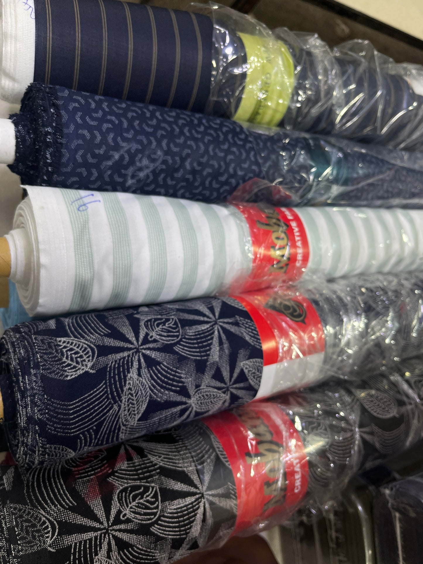 Mohan Premium Lusture Venture Cotton Mix Printed Shirting Fabric – Navy Patterns Collection (36" Width)