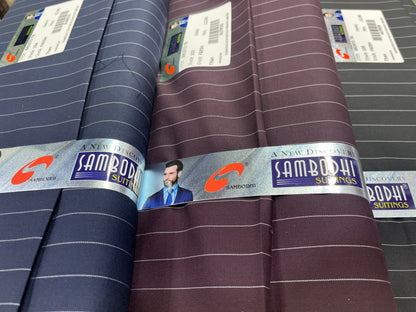 Bristro Premium TR Striped Collection Suitings Fabric – Tailored Luxury for Well-Stitched Formalwear